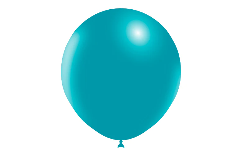 18" Balloonia Latex Balloons Professional Line Standard Turquoise (10 Per Bag) - Image 3