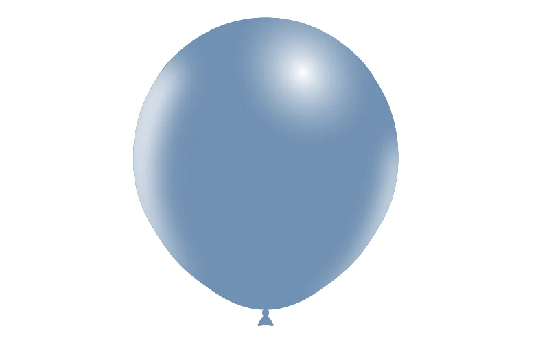 18" Balloonia Latex Balloons Professional Line Vintage Vintage Blue (10 Per Bag) - Image 3