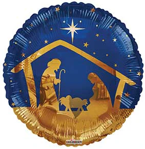 18" Christmas Scene Foil Balloon - Image 2