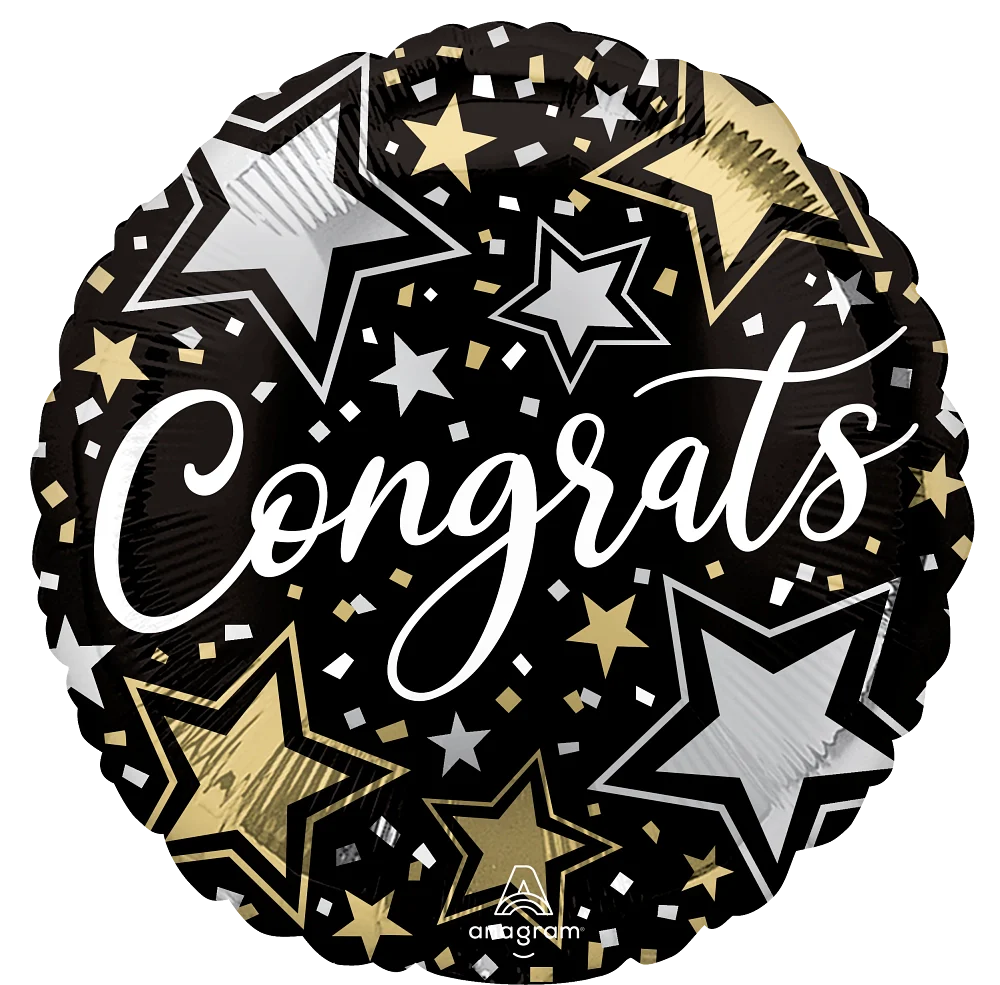 18" Congrats Stars Foil Balloon
