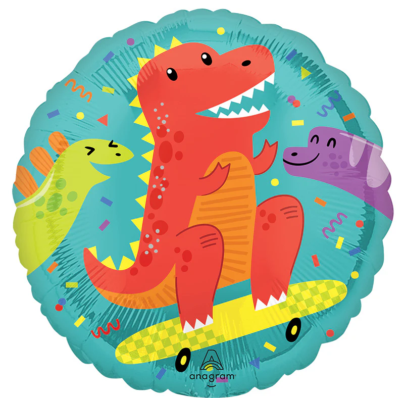 18" Cool Dinos Foil Balloon