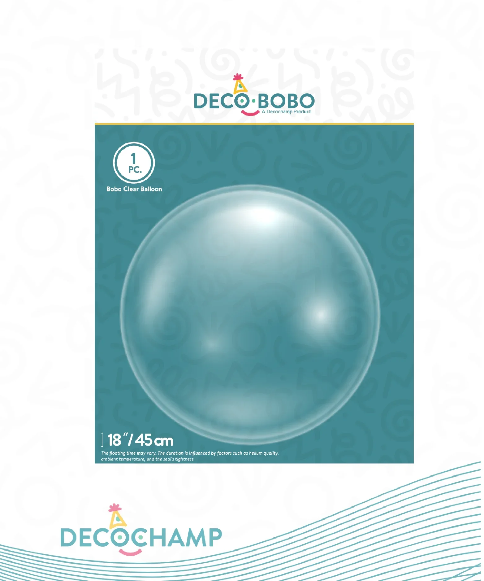 18" Decochamp Deco Bobo Balloon (Bubble)