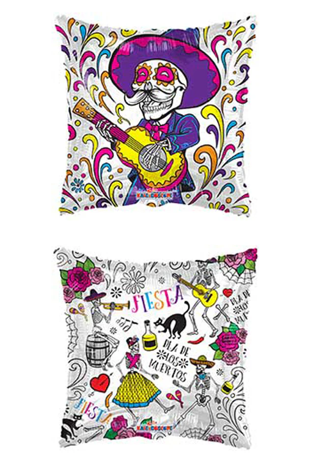18" Dia De Muertos Calaveras Gellibean Balloon