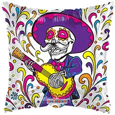 18" Dia De Muertos Calaveras Gellibean Balloon - Image 2