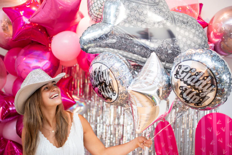 18" Disco Giddy Up Western Foil Balloon - Image 2