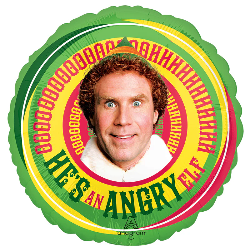 18" Buddy He's and Angry Elf Foil Balloon