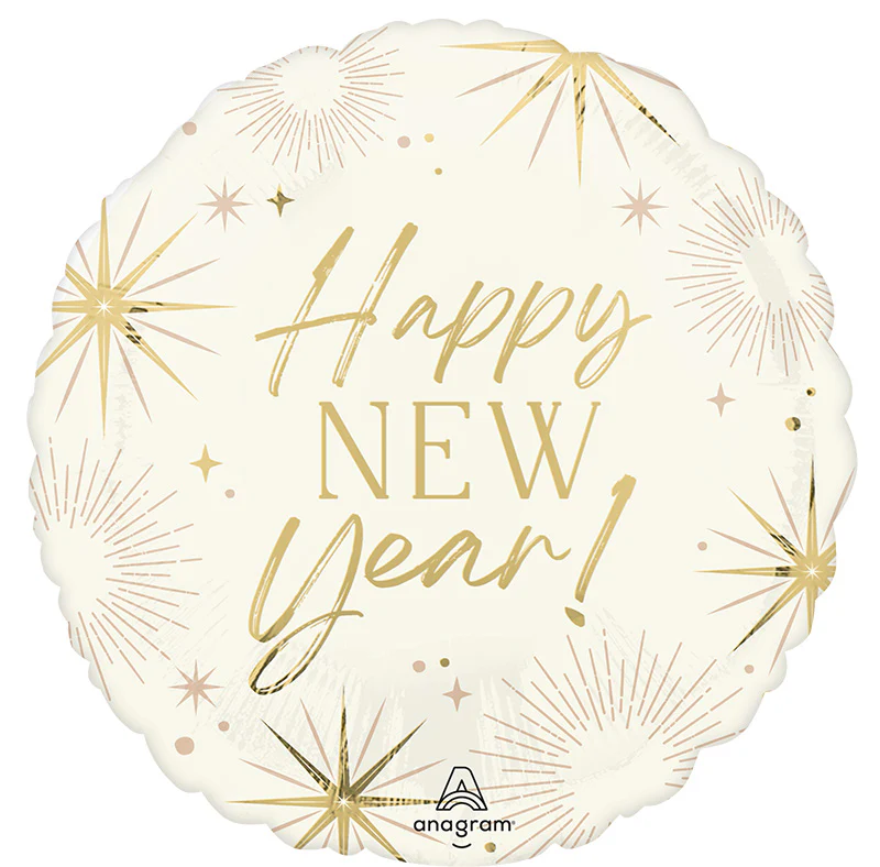 18" Golden Soiree New Year Foil Balloon