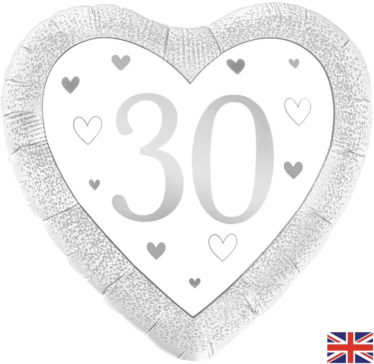 18" Happy 30th Anniversary Heart Oaktree Foil Balloon