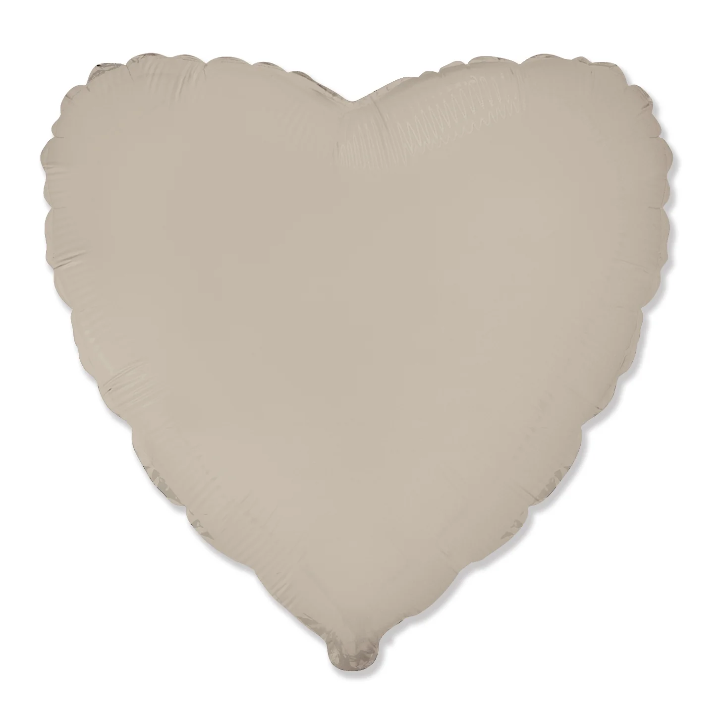 18" Heart Matte Creamy Latte Solid Color Foil Balloon Brand Flexmetal