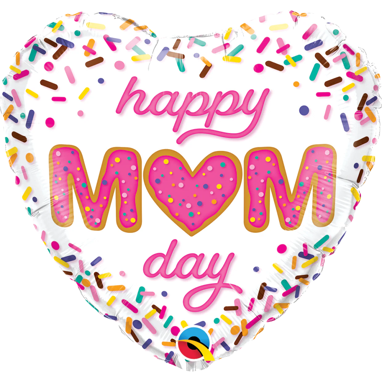 18" Heart M(Heart)M Day Sprinkles Foil Balloon