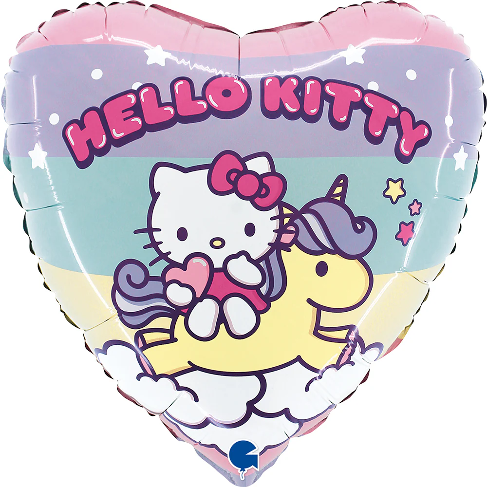 18" Hello Kitty Rainbow Foil Balloon - Image 2