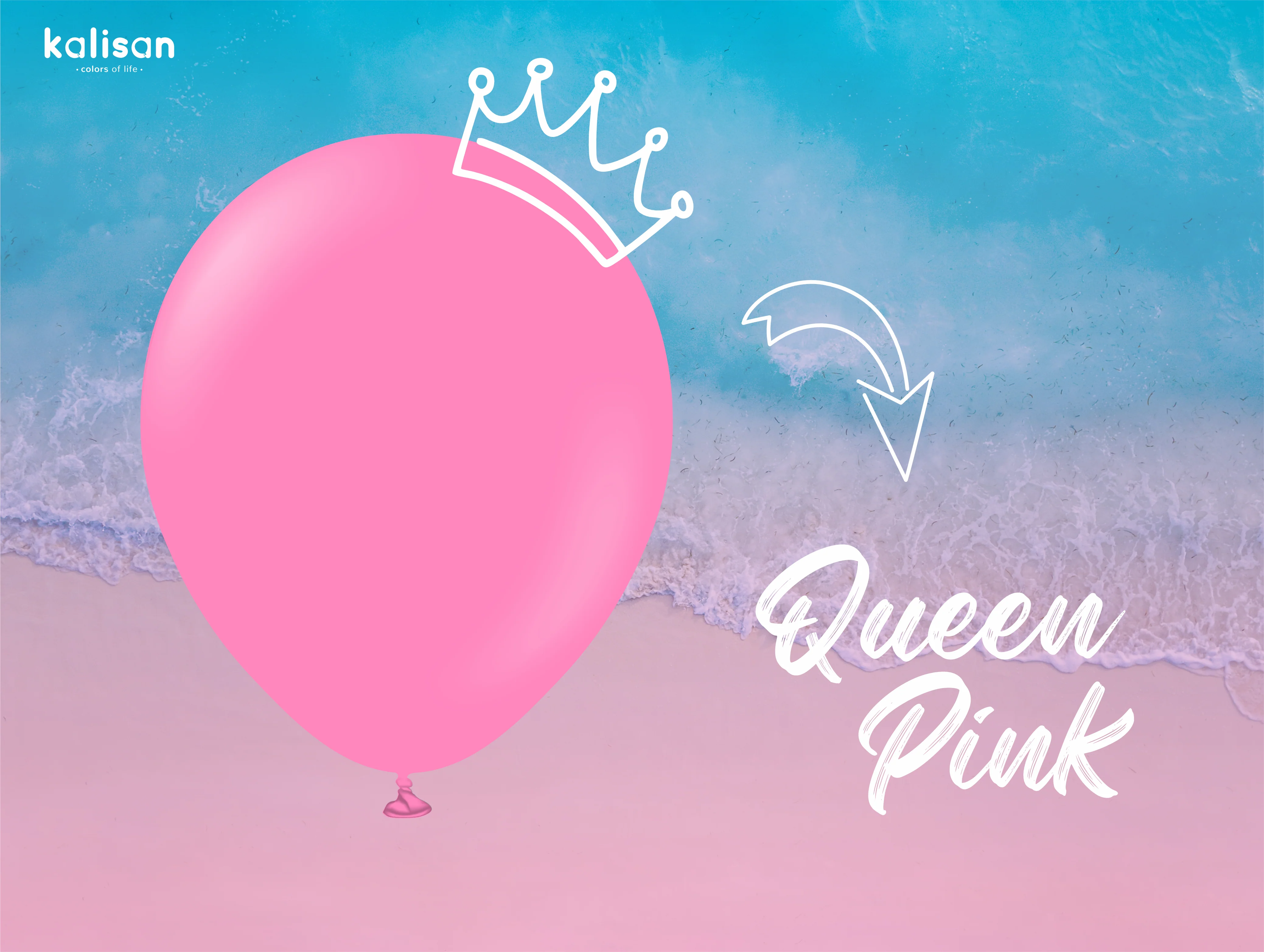 18" Kalisan Latex Balloons Standard Queen Pink (25 Per Bag) - Image 8