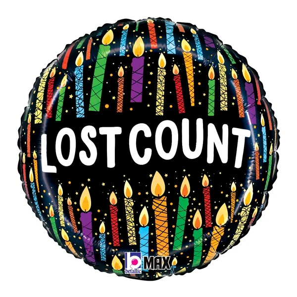 18" Lost Count Candles Foil Balloon