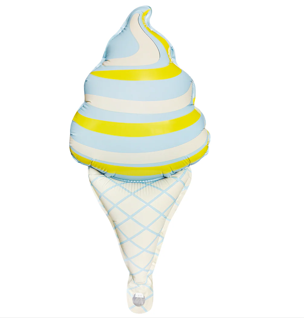 15" Airfill Only Matte Soft Serve Ice Cream Cone Swirl Blue