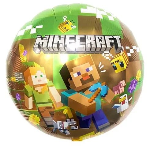 18" Minecraft Green Foil Balloon