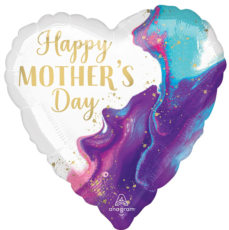 18" Mother's Day Alluring Marble Foil Balloon
