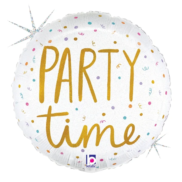 18" Party Time Champagne Foil Balloon