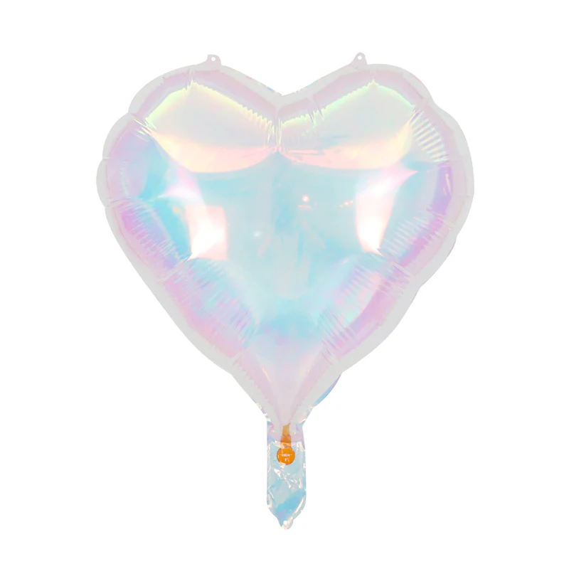 18" Airfill Decor Only Pearl Lustrous Iridescent Heart Balloon