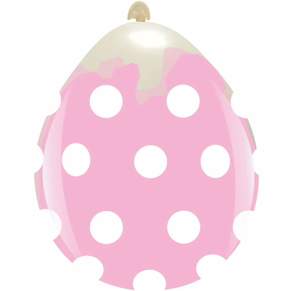 18" Polka Dots All Around (10 Per Bag) Cattex Brand Printed Stuffing Latex Balloons