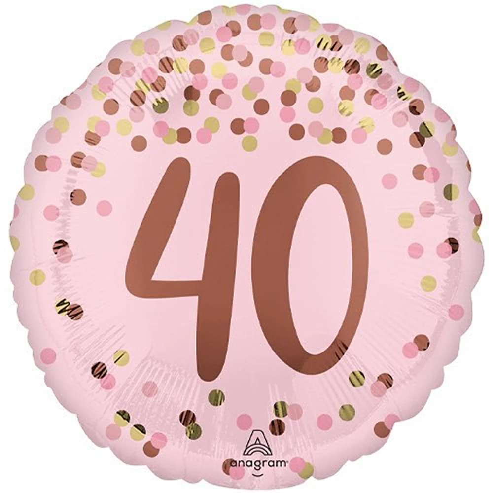 18" Pretty Pink 40th Birthday Foil Balloon