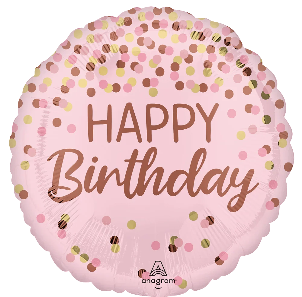 18" Pretty Pink Happy Birthday Foil Balloon