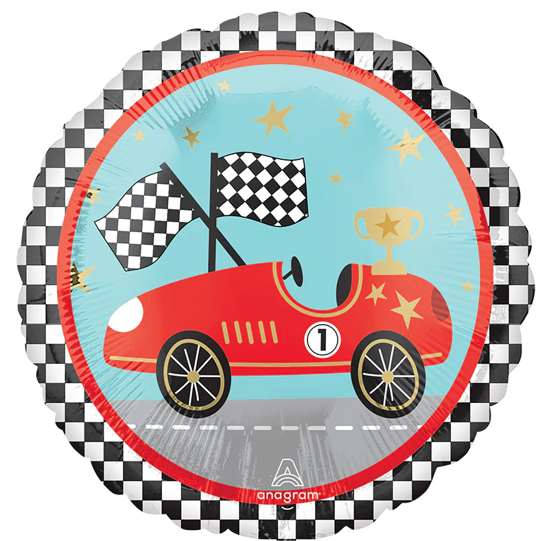 18" Race Cars Foil Balloon - Image 2