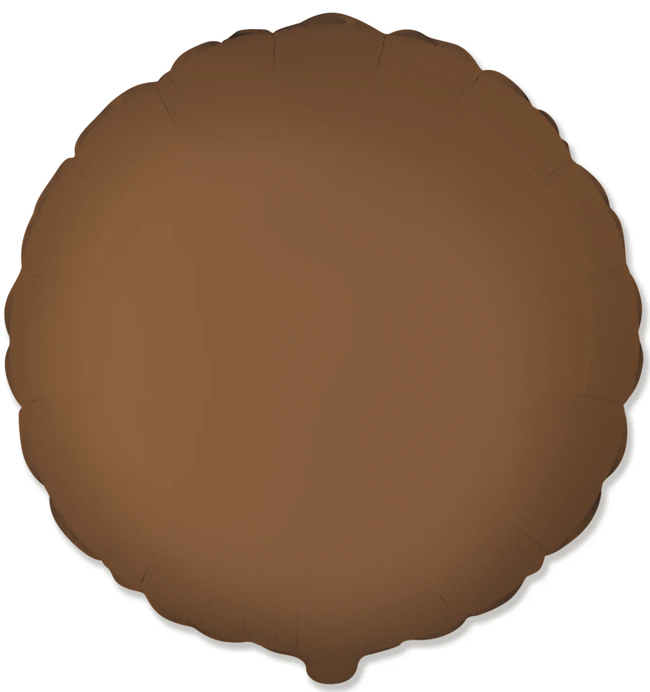18" Round/Circle Matte Chocolate Brown Solid Color Foil Balloon Brand Flexmetal