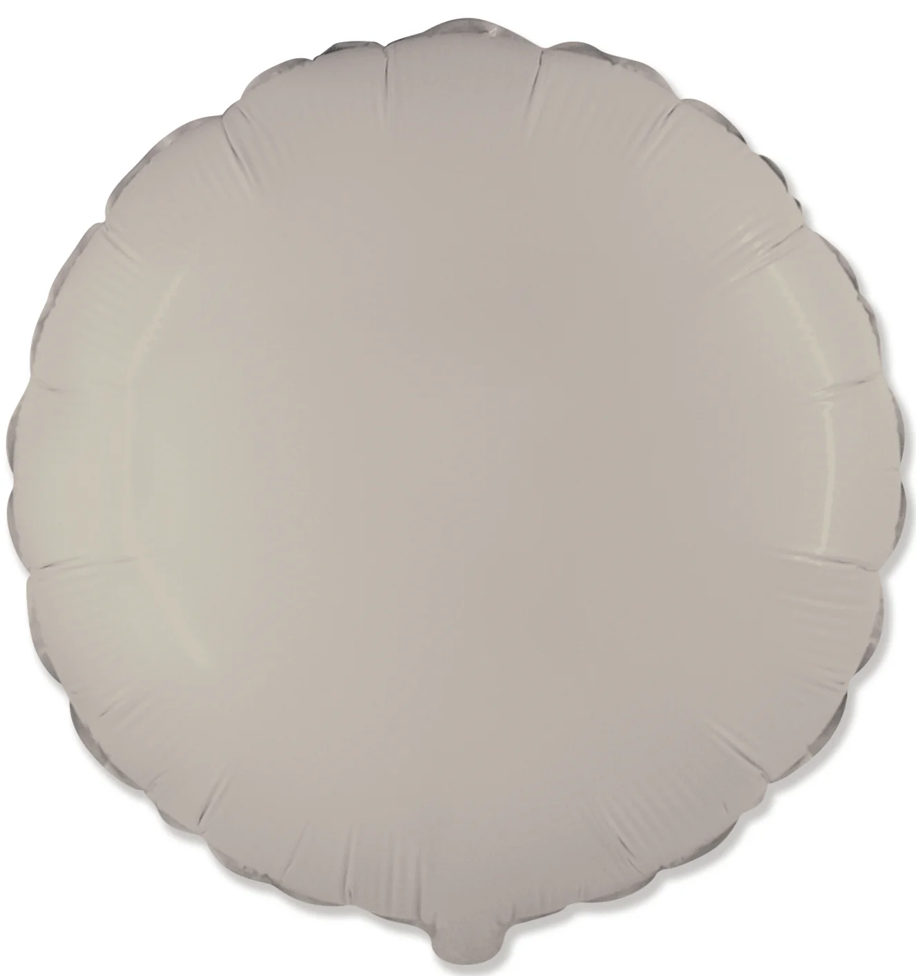 18" Round/Circle Matte Creamy Latte Solid Color Foil Balloon Brand Flexmetal