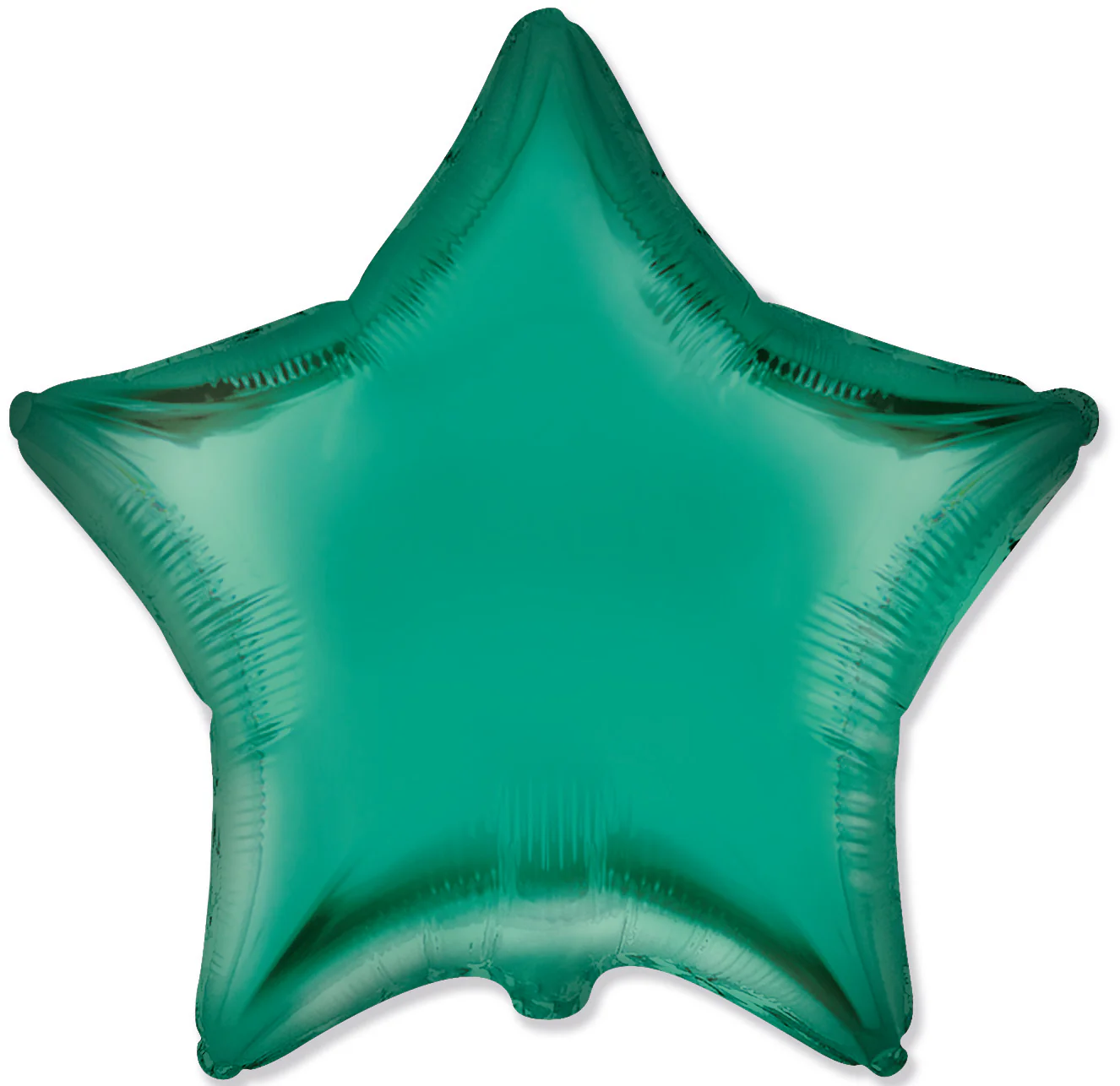 18" Satin Green Star Solid Color Foil Balloons Brand Flexmetal