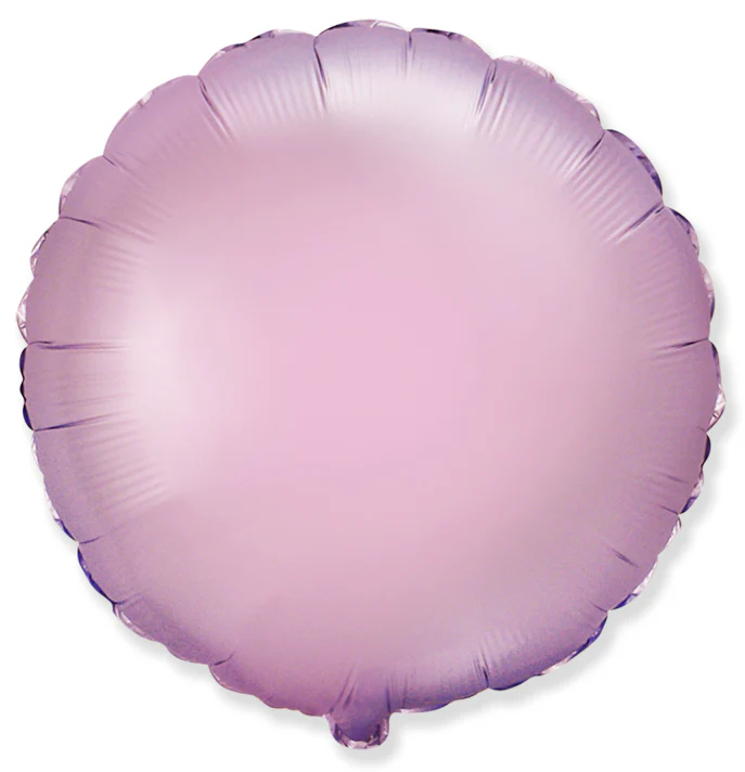 18" Satin Pastel Lilac Round/Circle Solid Color Foil Balloons Brand Flexmetal