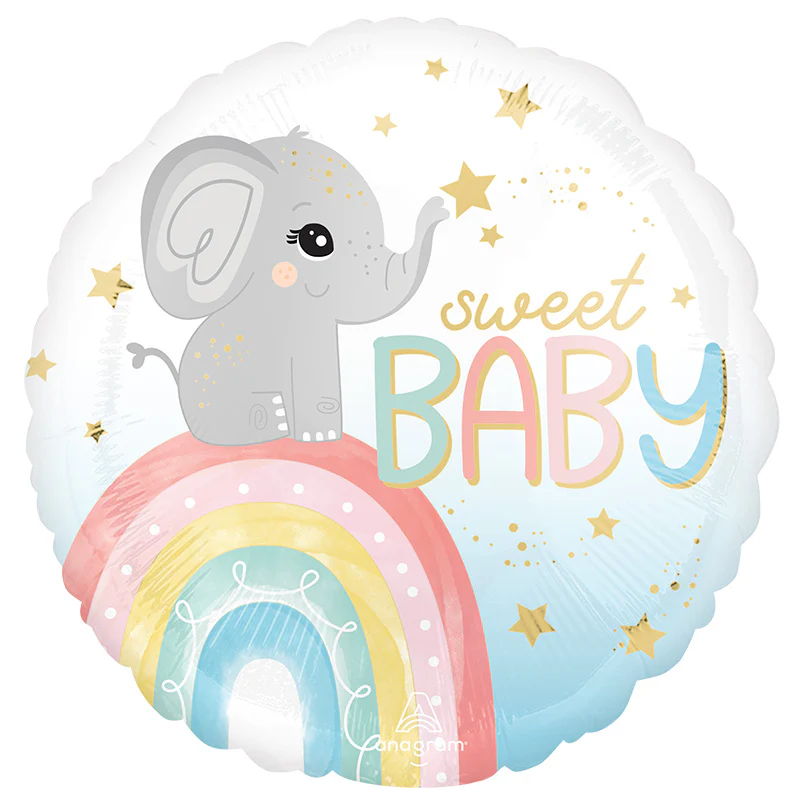 18" Satin Satin Baby Elephant Foil Balloon