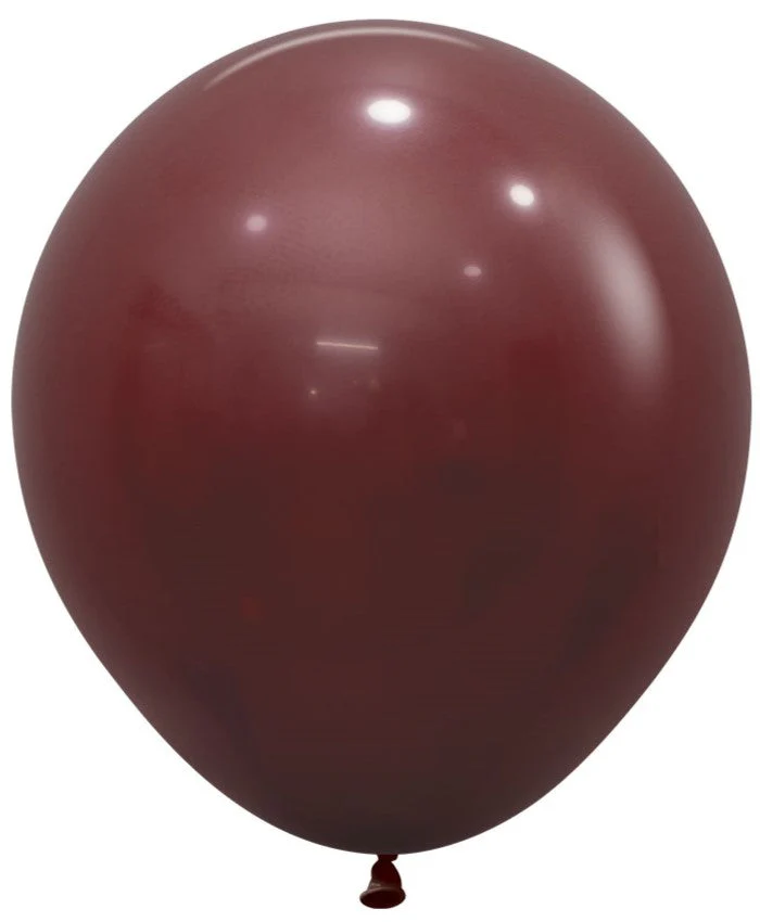 18" Sempertex/Betallatex Latex Balloons (25 Per Bag) Deluxe Merlot - Image 2