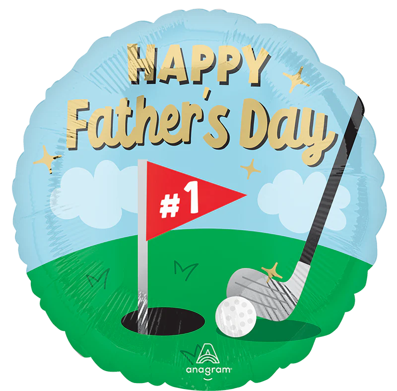 18" Standard Happy Father's Day Tee-rific Dad Foil Balloon