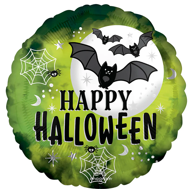 18" Glow Batty Halloween Foil Balloon