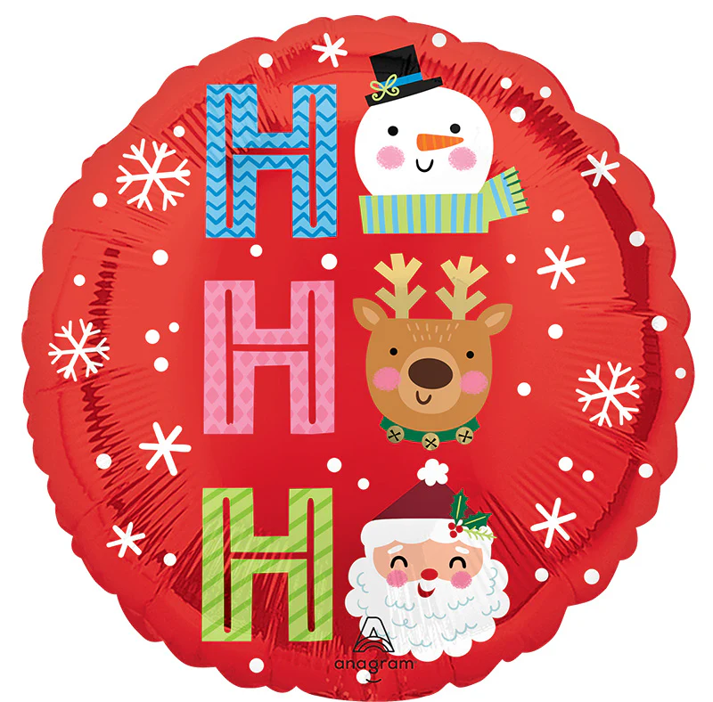 18" HO HO HO Foil Balloon
