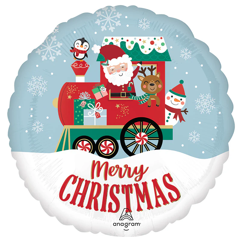 18" North Pole Express Christmas Foil Balloon