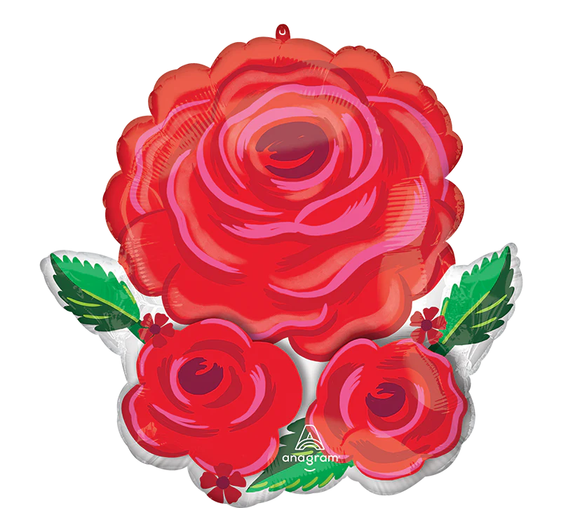 18" Standard Shape Satin Rose Radiance Foil Balloon