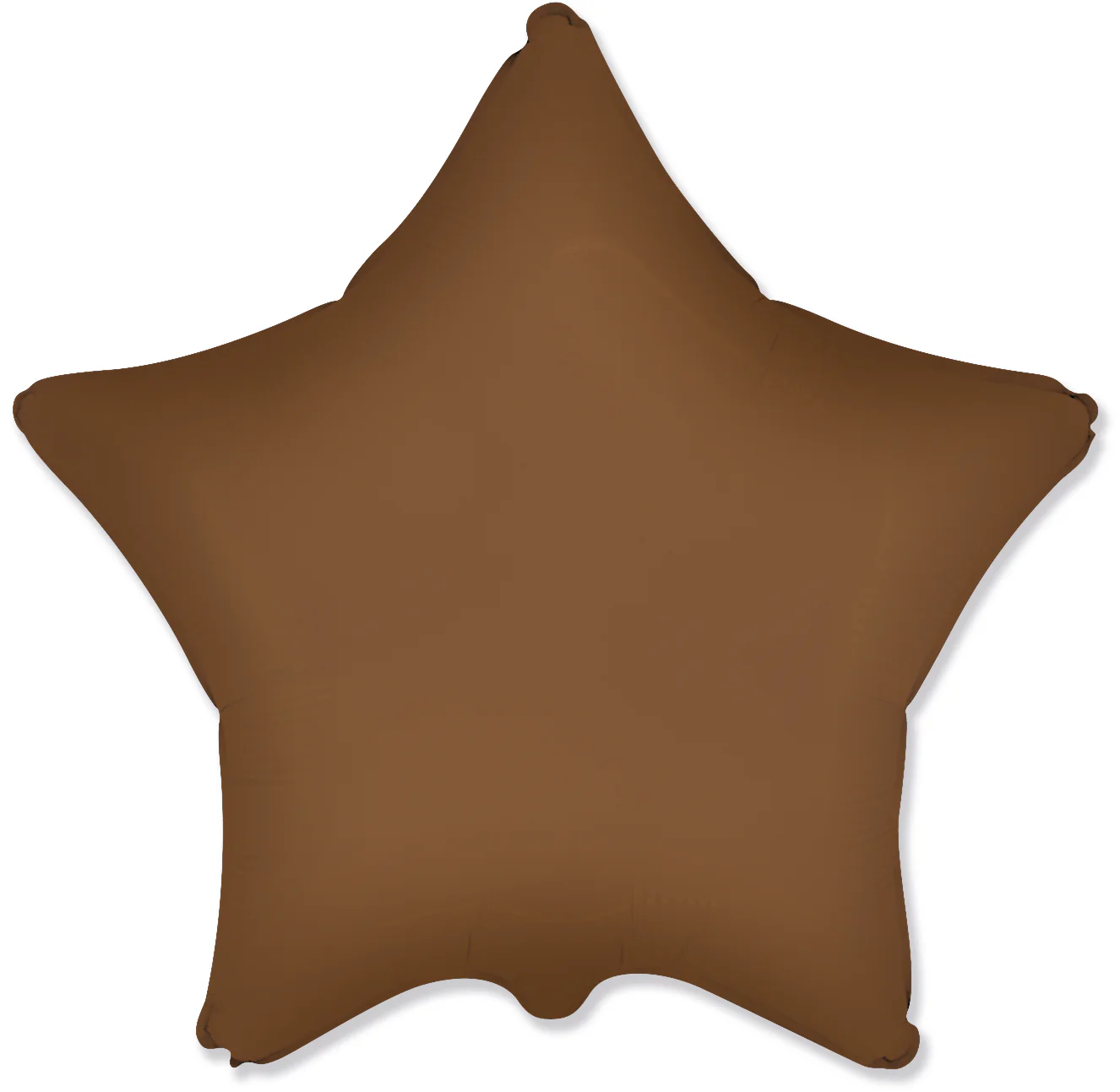 18" Star Matte Chocolate Brown Solid Color Foil Balloon Brand Flexmetal