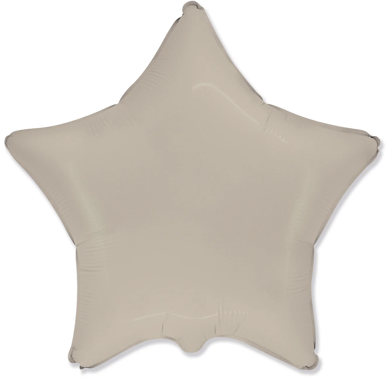 18" Star Matte Creamy Latte Solid Color Foil Balloon Brand Flexmetal