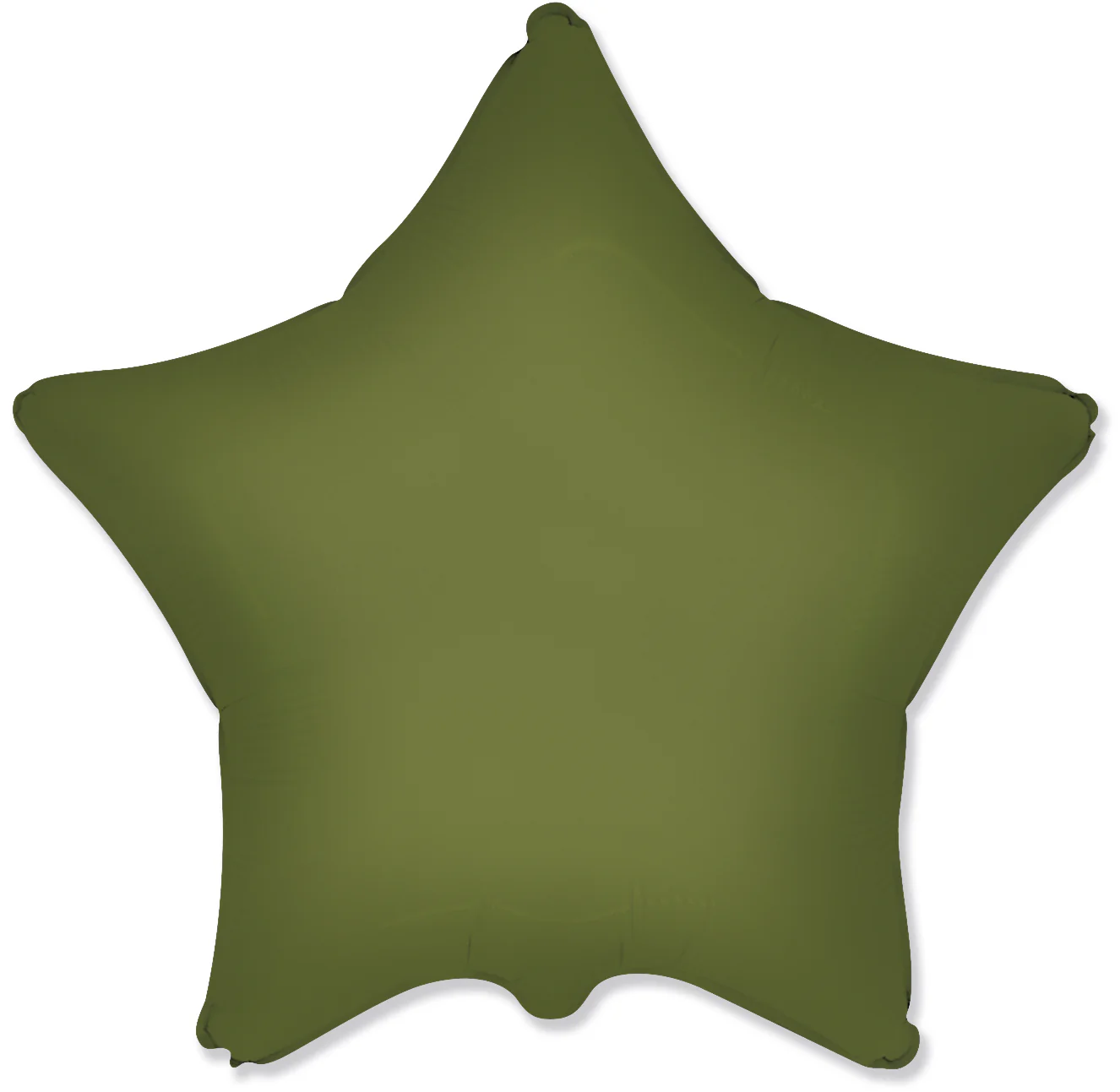 18" Star Matte Olive Green Solid Color Foil Balloon Brand Flexmetal