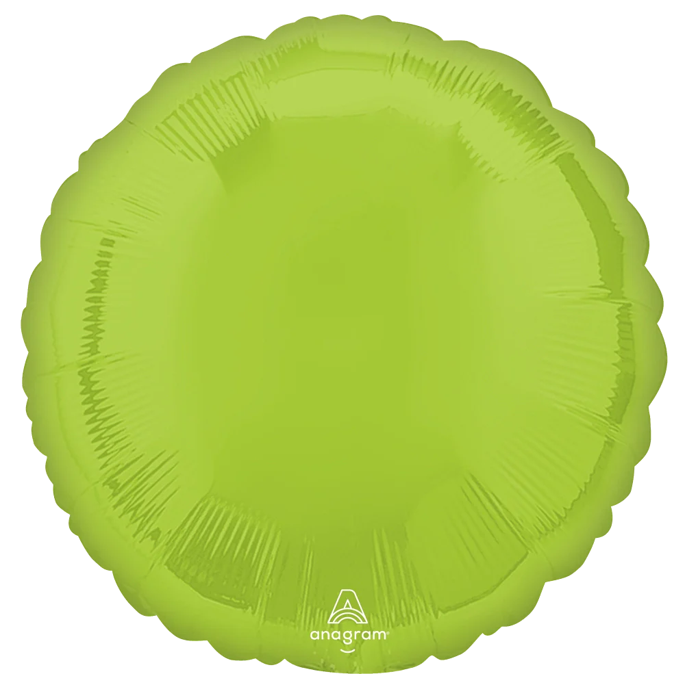 18" Vibrant Circle Round Green Foil Balloon