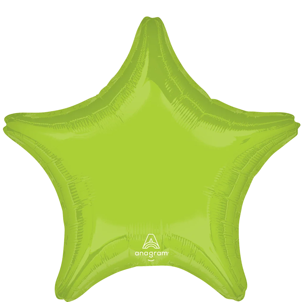 18" Vibrant Star Green Foil Balloon