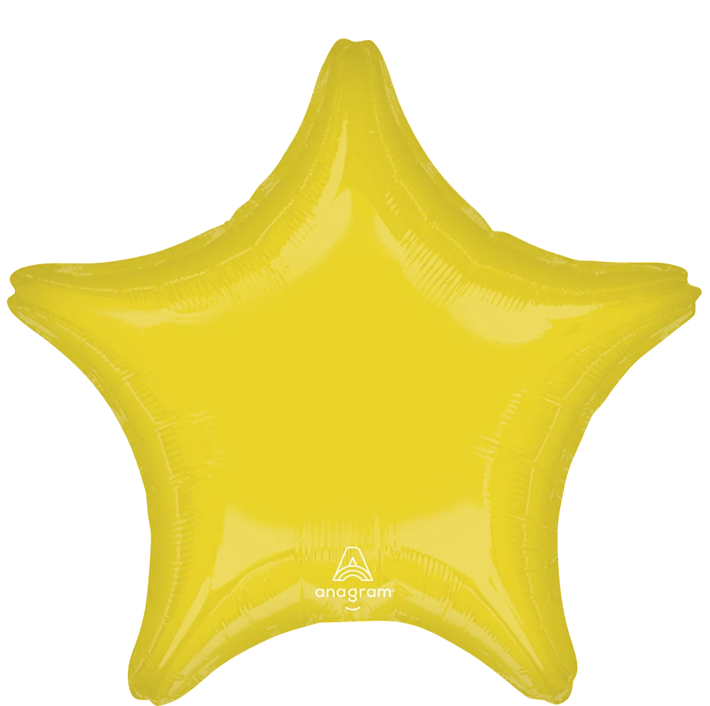18" Vibrant Star Yellow Foil Balloon
