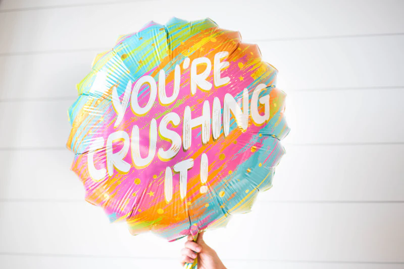 18" You're Crushing It! Foil Balloon - Image 3