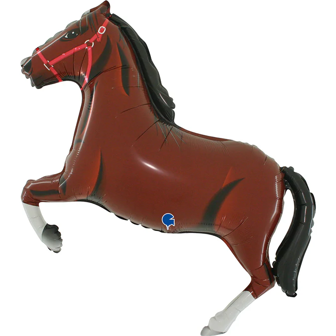 42" Horse Dark Brown Foil Balloon
