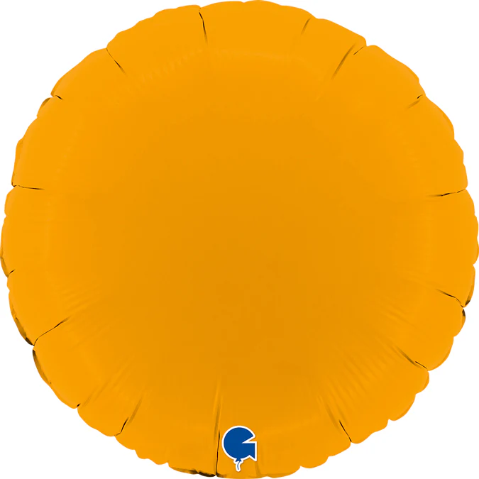 18" Round Matte Mustard Foil Balloon