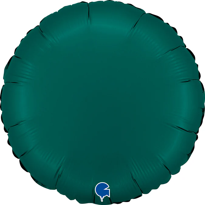 18" Round Satin Emerald Green Foil Balloon