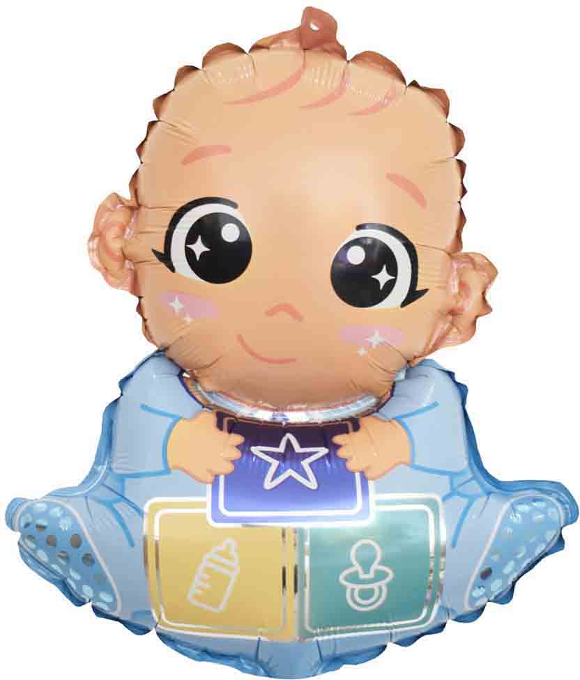 19" Airfill Only (Sticks Sold Separately) Baby Boy Foil Balloon