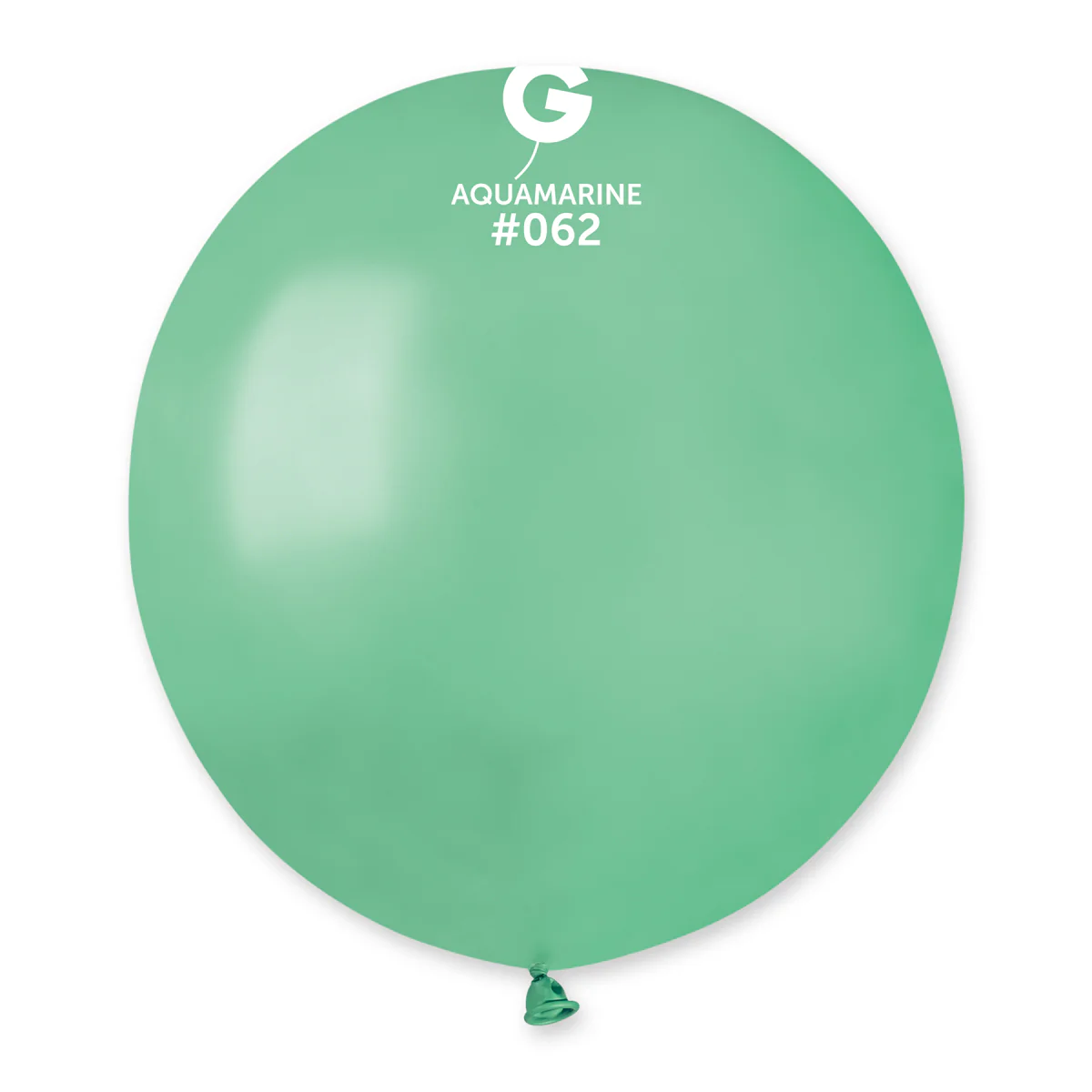 19" Gemar Latex Balloons (Bag of 25) Metallic Aquamarine
