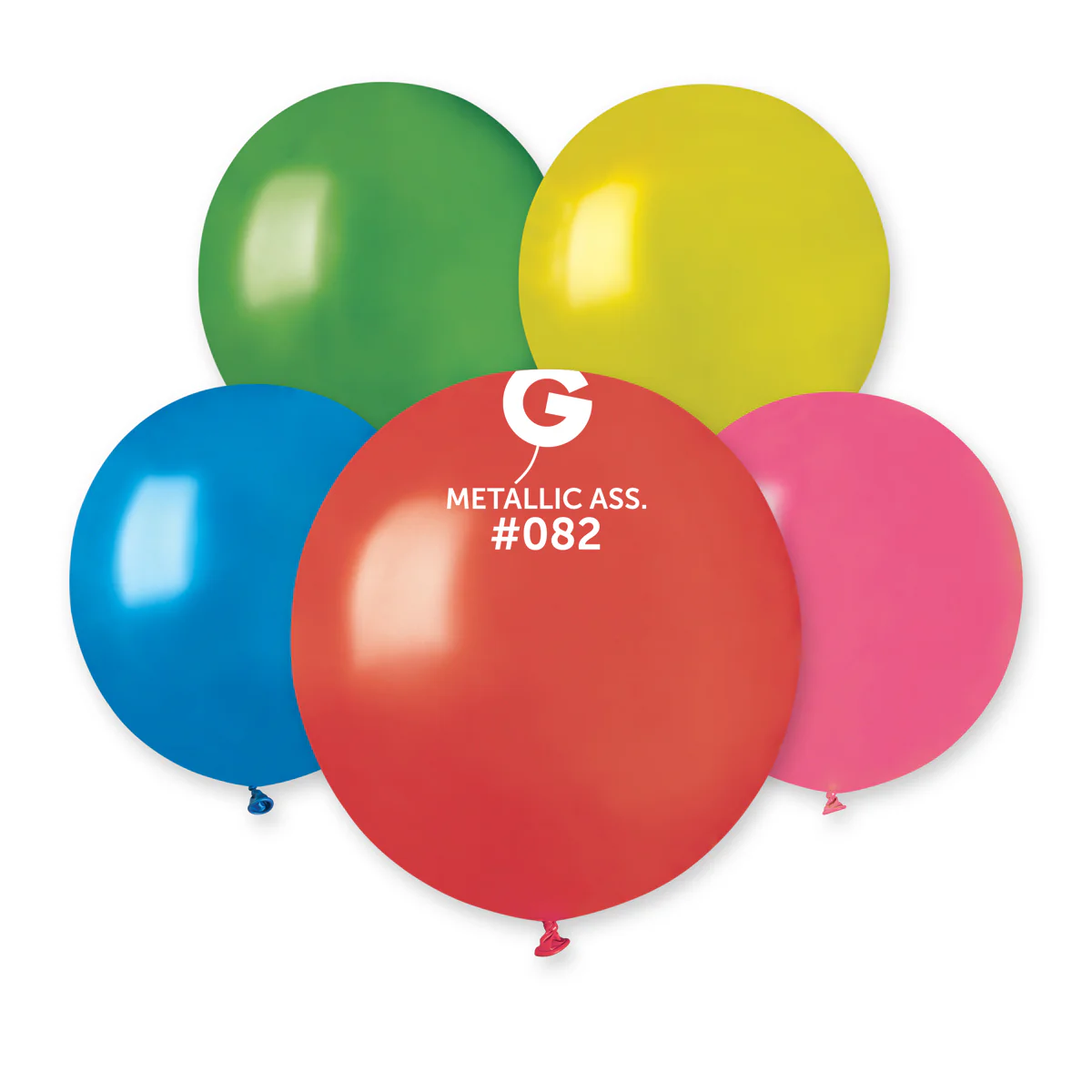 19" Gemar Latex Balloons (Bag of 25) Metallic Assorted